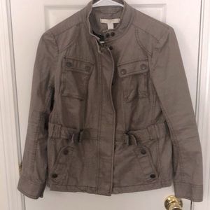 LOFT petite brown utility jacket